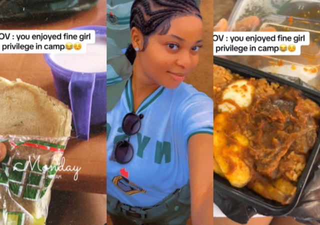 "Fine Girl Privilege": Corper Showcases Cash and Food Gifts Received at NYSC Camp