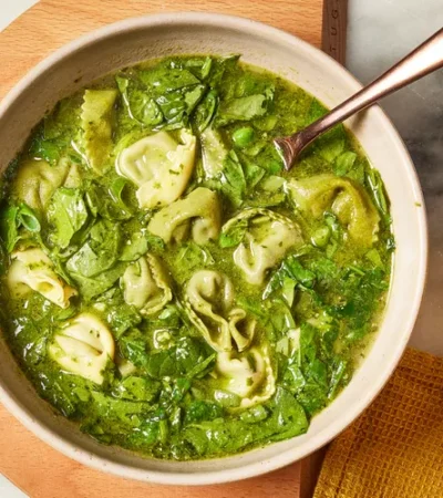 Easy Green Tortellini Soup