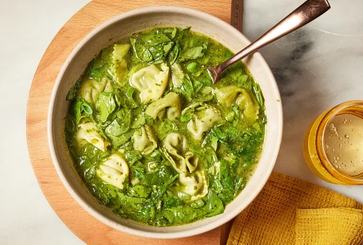 Easy Green Tortellini Soup